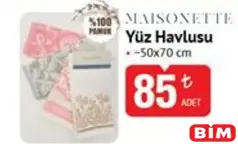 MAİSONETTE YÜZ HAVLUSU 50X70 CM indirimli fiyat MAİSONETTE YÜZ HAVLUSU 50X70 CM fiyat ve kampanya bilgisi